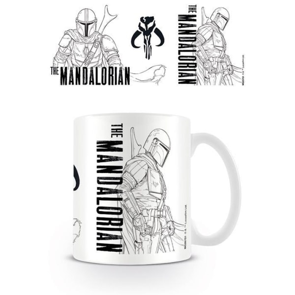 Star Wars: The Mandalorian Line Art Mug One Size White White One Size