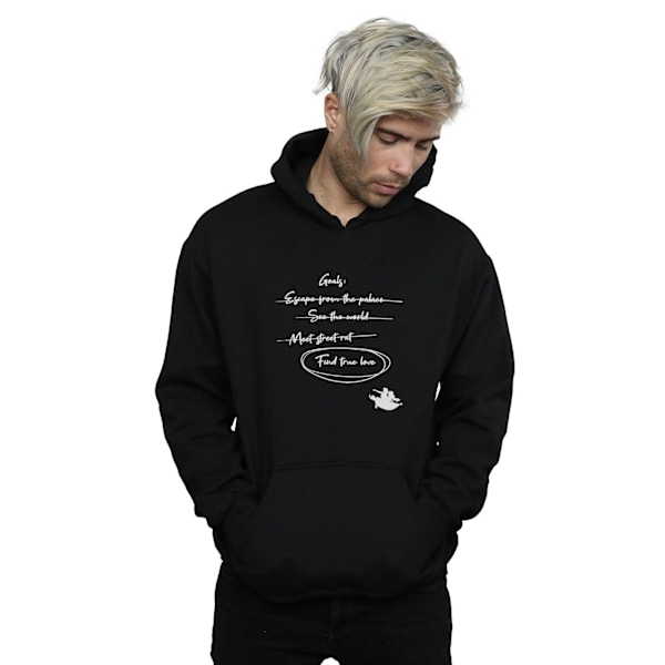 Disney Herr Aladdin Jasmine Goals Hoodie 3XL Svart Black 3XL