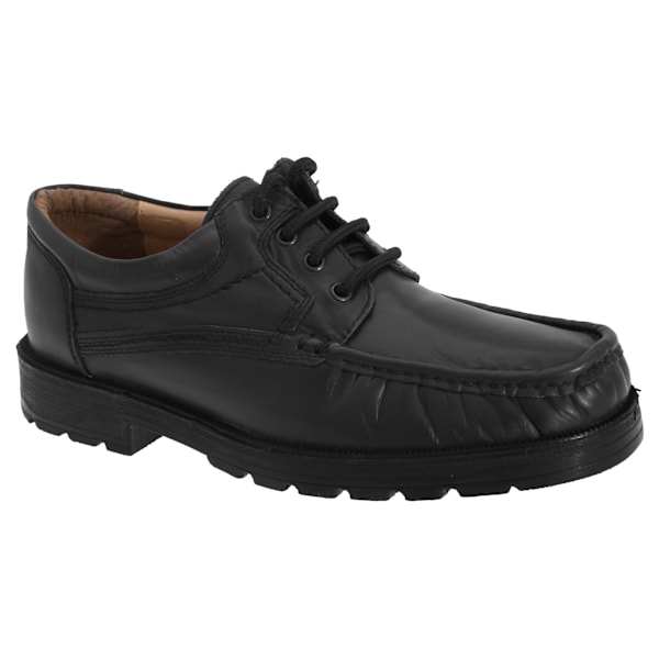 Roamers Softie Läder 4 Ögla Apron Gibson Skor 7 UK Svart Black 7 UK