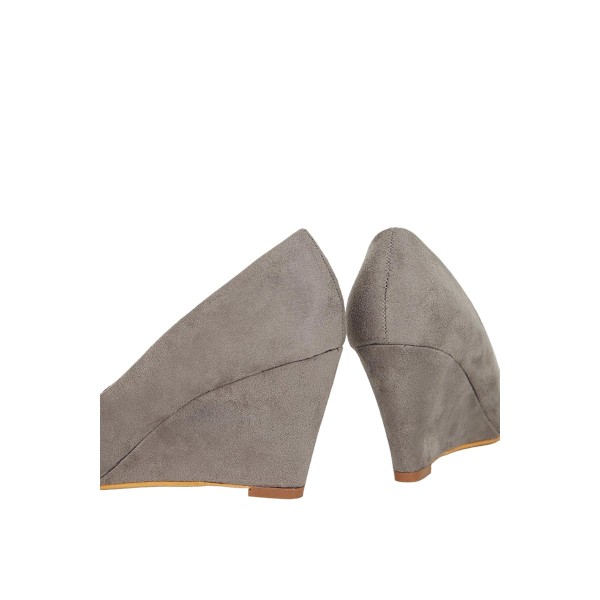 Dorothy Perkins Dam/Damer Duke Wedge Court Shoes 7 UK Grå Grey 7 UK