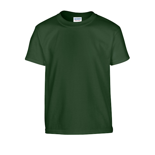 Gildan T-shirt i Tjock Bomull för Barn/Ungdomar Storlek L Skogsgrön Forest L