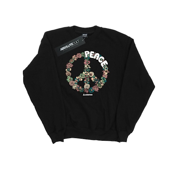 Woodstock herr floral peace sweatshirt S svart Black S