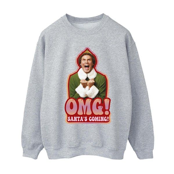 Elf Dam/Damer Jultomten Kommer Sweatshirt L Sports Grey Sports Grey L