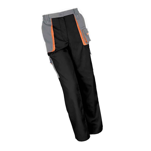 WORK-GUARD by Result Unisex Adult Lite Work Trousers S Svart/Grå Black/Grey/Orange S