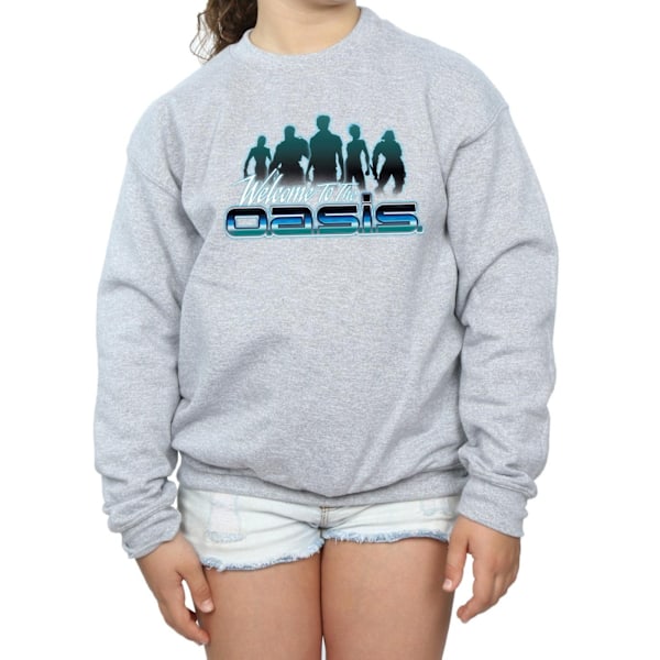 Ready Player One Girls Welcome To The Oasis Sweatshirt 12-13 År Sports Grey 12-13 Years