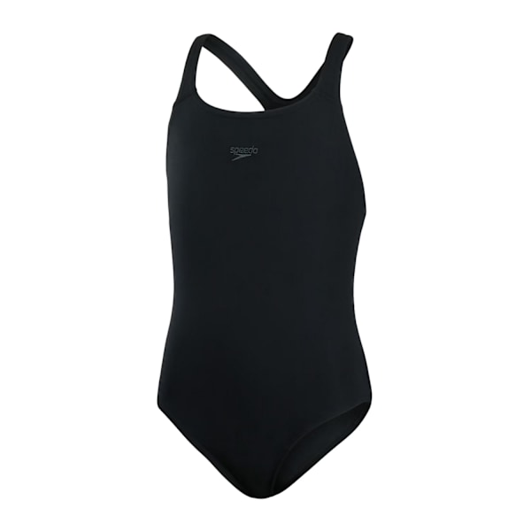 Speedo Girls Medalist Eco Endurance+ One Piece Swimsuit 9-10 år Black/White 9-10 Years