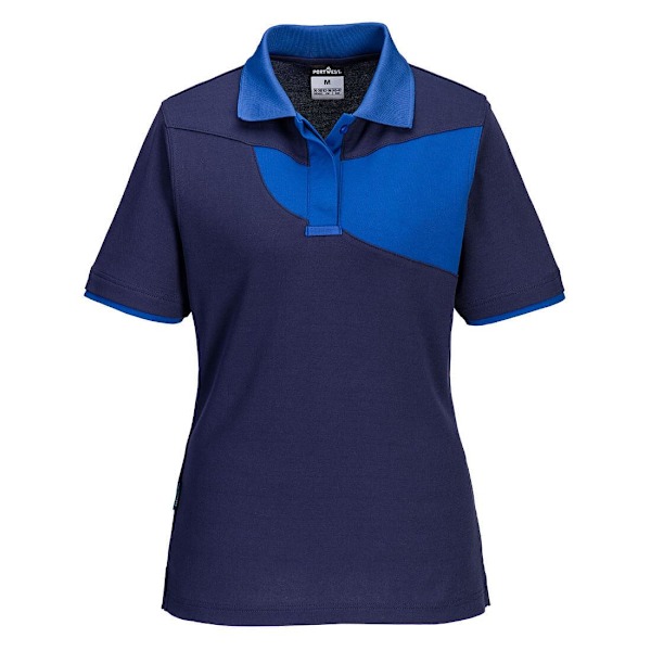 Portwest PW2 Polotröja för damer, storlek XL, marinblå/kungblå Navy/Royal Blue XL