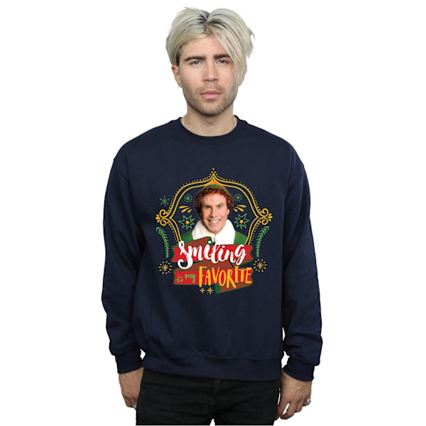 Elf Herr Buddy Leende Sweatshirt S Marinblå Navy Blue S