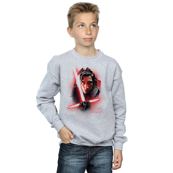 Star Wars: The Last Jedi Boys Kylo Ren Borstad Bomullströja Sports Grey 12-13 Years