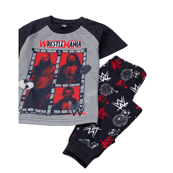 WWE Boys Characters Lång Pyjamas Set 7-8 År Grå/Svart Grey/Black 7-8 Years