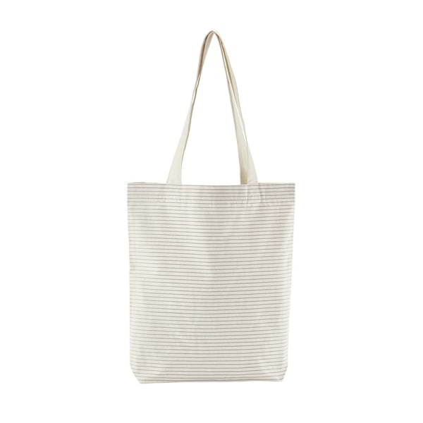 Westford Mill Randig ekologisk bomullskasse One Size Grå Grey One Size
