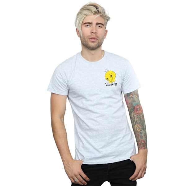 Looney Tunes Tweety Pie Head T-shirt M Sports Grey för män Sports Grey M