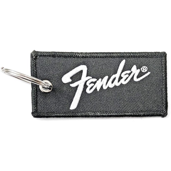 Fender Logo Nyckelring One Size Svart/Vit/Silver Black/White/Silver One Size