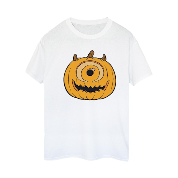 Monsters Inc Dam/Kvinnor Pumpa Bomull Boyfriend Halloween T-shirt White M