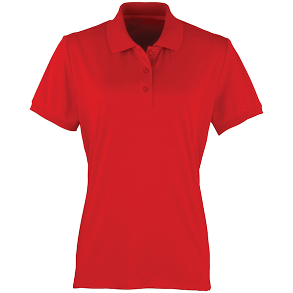 Premier Dam/Kvinnor Coolchecker Kortärmad Pique Polo T-Shirt Red M