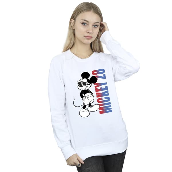 Disney Dam/Kvinnor Mickey Mouse Gradient Sweatshirt S Vit White S