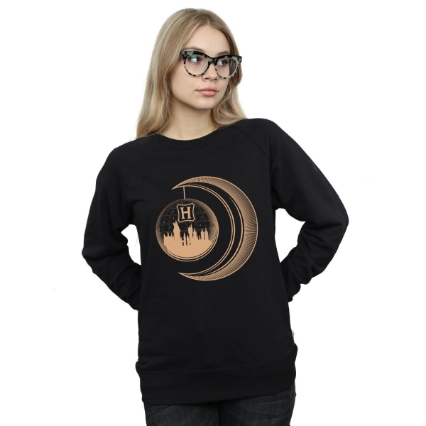 Harry Potter Dam/Kvinnor Hogwarts Moon Sweatshirt XL Svart Black XL