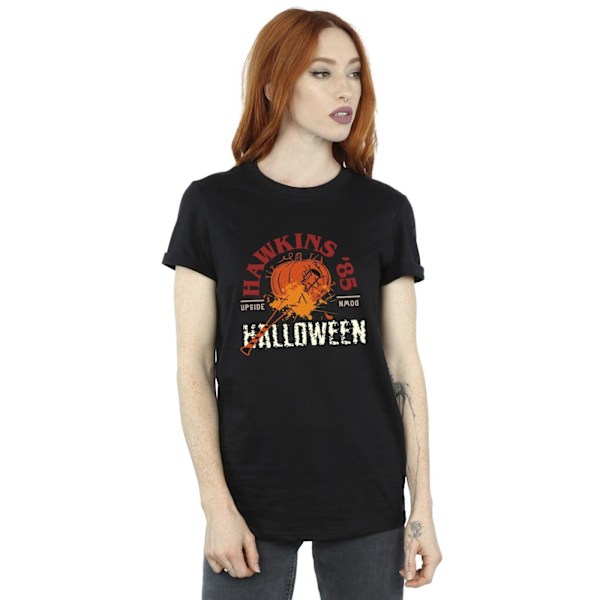 Netflix Dam/Kvinnor Stranger Things Hawkins Halloween Bomull Black XXL