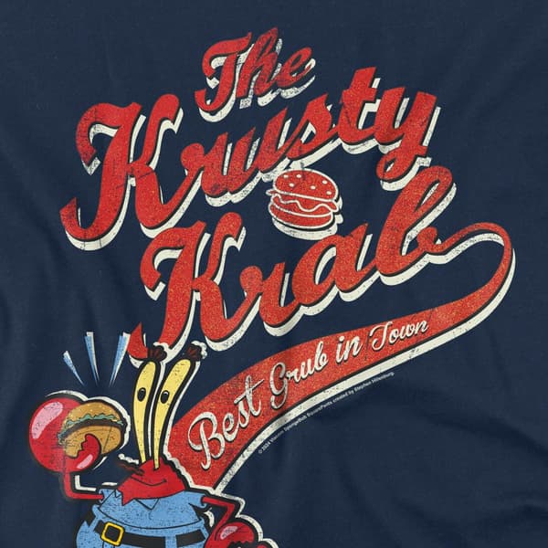 SpongeBob SquarePants Herr The Krusty Krab T-Shirt S Marinblå Navy S