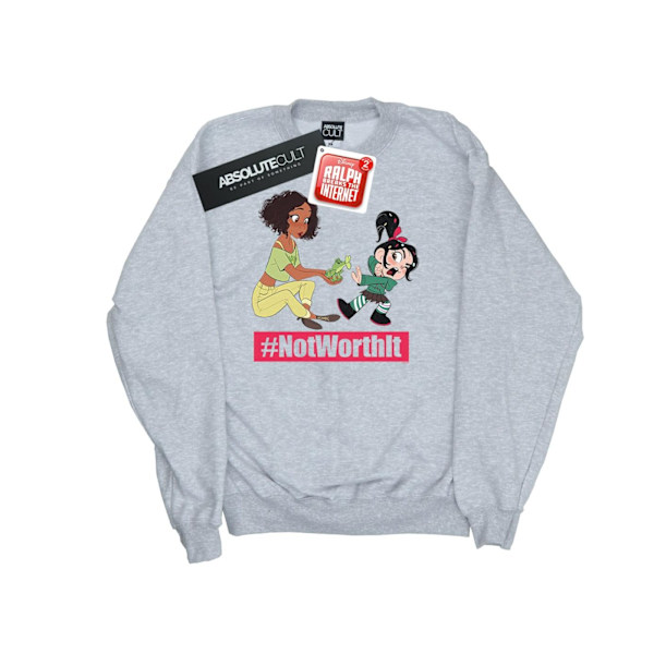 Disney Dam/Damer Wreck It Ralph Tiana Och Vanellope Sweatshirt Sports Grey S