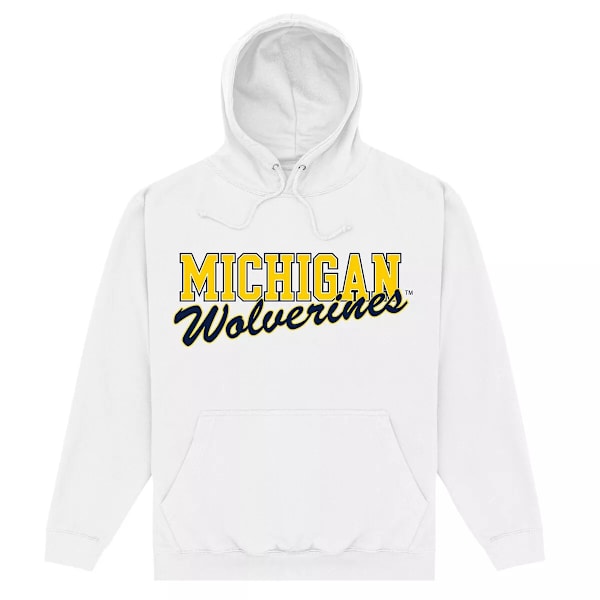 Michigan Wolverines Unisex Vuxen Logo Hoodie S Vit White S