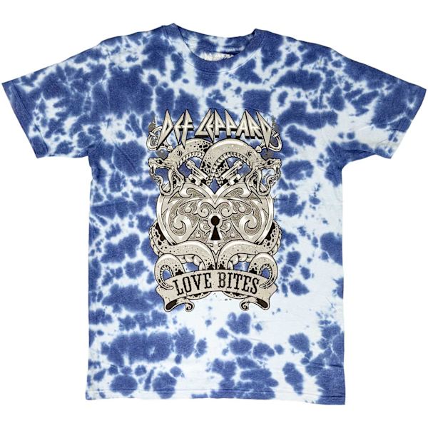Def Leppard Unisex Adult Love Bites Tie Dye T-Shirt S Blå Blue S