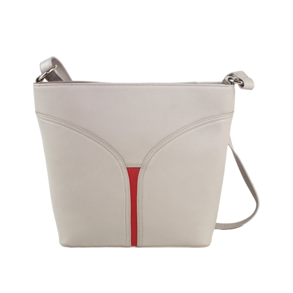 Eastern Counties Leather Caitlin Läder Axelväska One Size Ivory/Red One Size