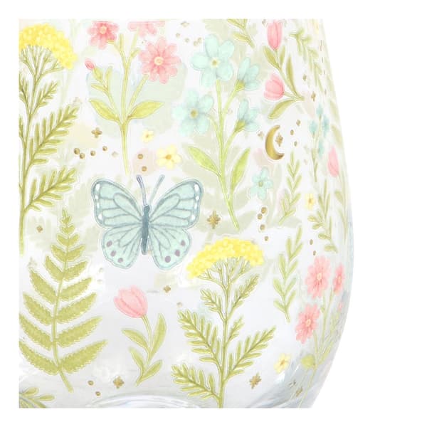 Something Different Luna Bloom Blommig 450ml Stamfritt Glas En Multicoloured One Size