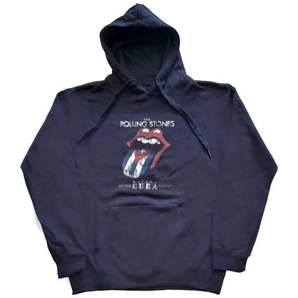 The Rolling Stones Unisex Adult Havana Cuba Hoodie S Marinblå Navy Blue S