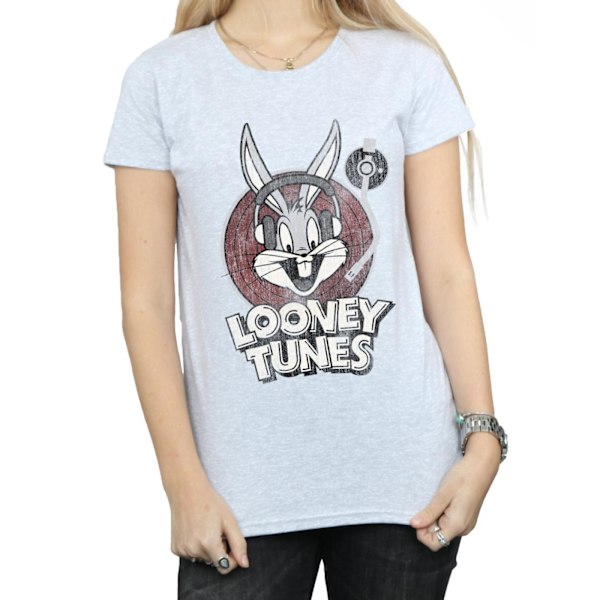 Looney Tunes Dam/Damer Bugs Bunny Logo Bomull T-shirt M Sports Grey Sports Grey M