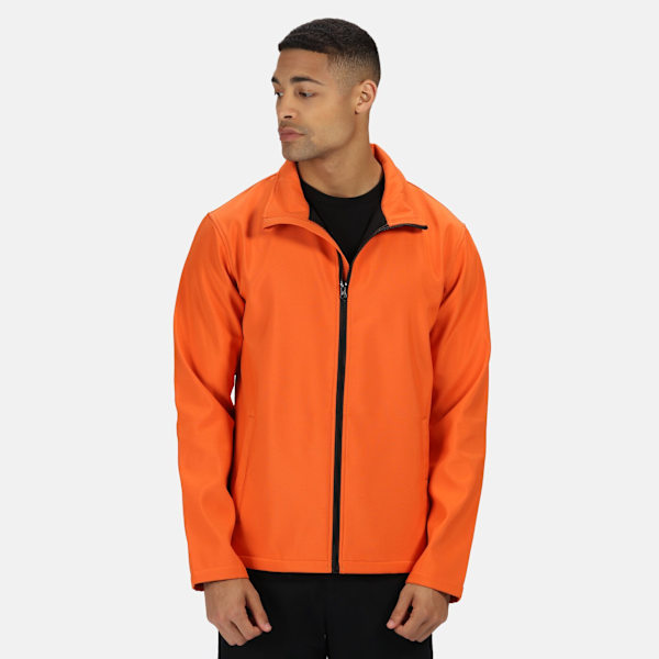 Regatta Standout Mens Ablaze Printable Soft Shell Jacket 2XL Ma Magma Orange/Black 2XL