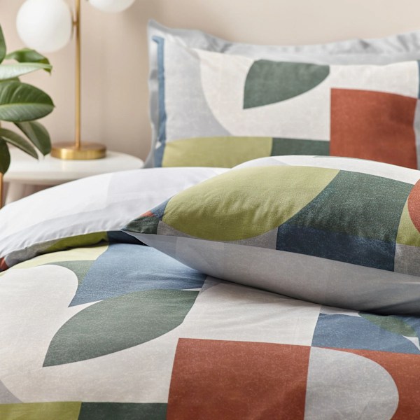 Hoem Siresa Geometriskt Påslakanset Dubbel Multifärgad Multicoloured Double