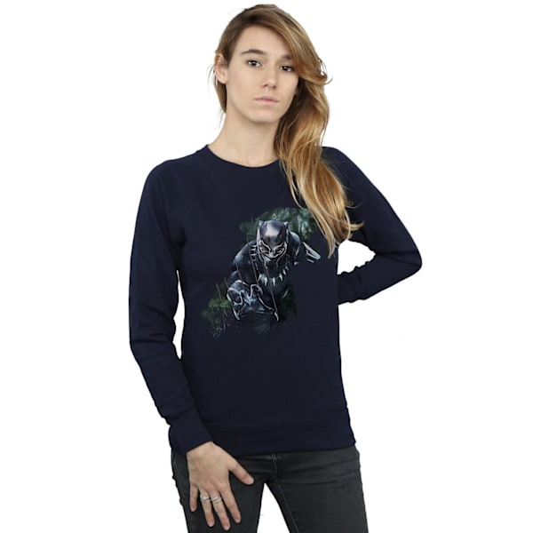 Marvel Womens/Ladies Black Panther Wild Silhouette Sweatshirt X Navy Blue XXL