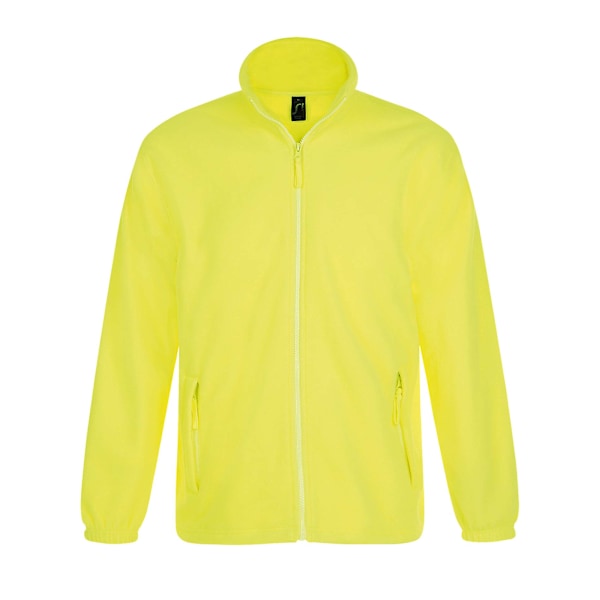 SOLS Herr North Full Zip Outdoor Fleece Jacka 5XL Neon Gul Neon Yellow 5XL