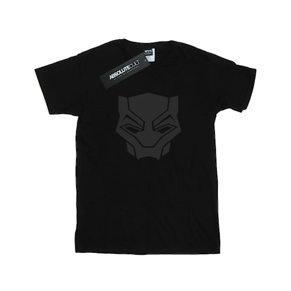 Marvel Girls Black Panther Svart på Svart Bomull T-shirt 12-13 Black 12-13 Years