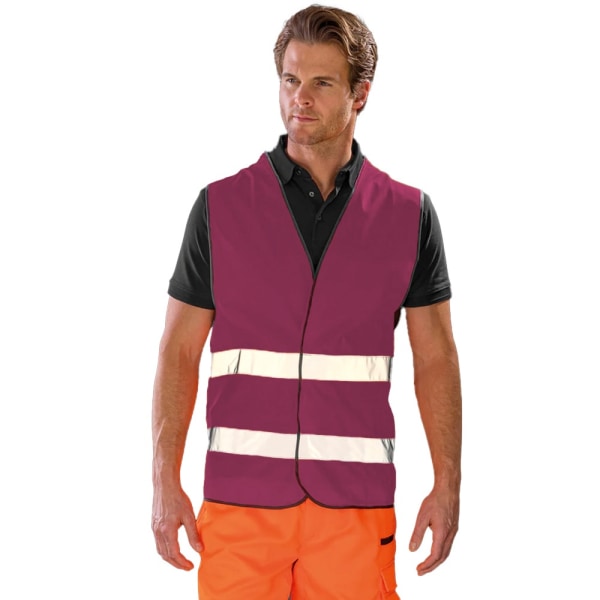 Resultat Core Vuxen Unisex Bilist Hi-Vis Säkerhetsväst XS Burgund Burgundy XS