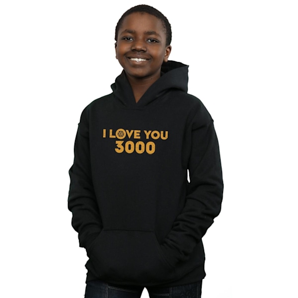 Marvel Pojkar Avengers Endgame Jag Älskar Dig 3000 Arc Reactor Hoodie Black 9-11 Years