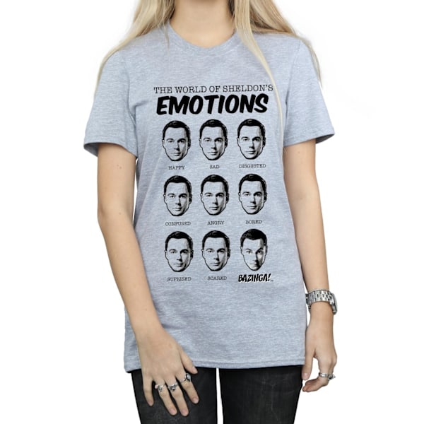 The Big Bang Theory Dam/Damer Emotions Sheldon Bomull Pojkvän T-shirt Sports Grey S