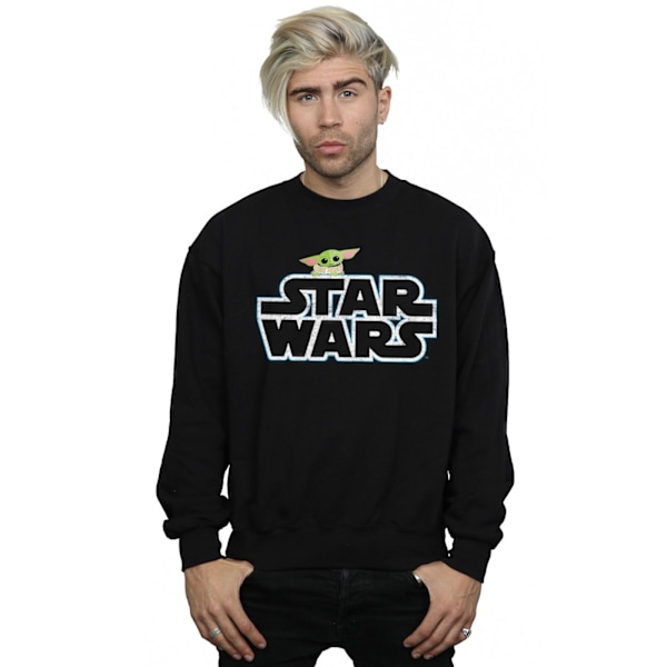 Star Wars Herr The Mandalorian The Child Logotyp Sweatshirt XL Svart Black XL