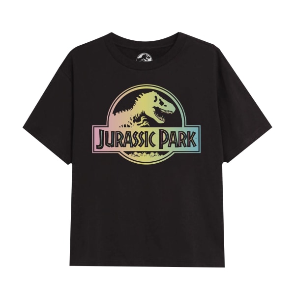 Jurassic Park T-shirt med gradientlogga för flickor, 13 år, svart Black 13 Years