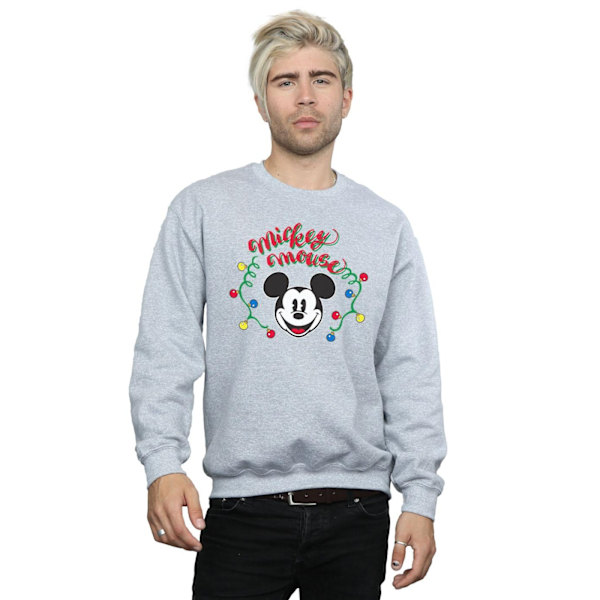 Disney Herr Mickey Mouse Julgransljus Sweatshirt M Spo Sports Grey M