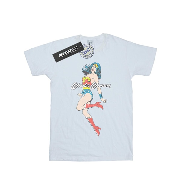 DC Comics Dam/Kvinnor Wonder Woman Jump Bomull Boyfriend T-Sh White L