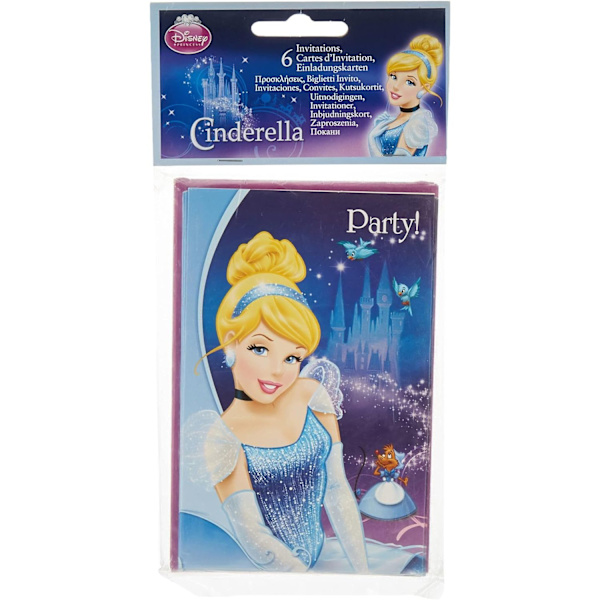 Cinderella Suzy festinbjudningar (pack med 6) One Size Multicol Multicoloured One Size