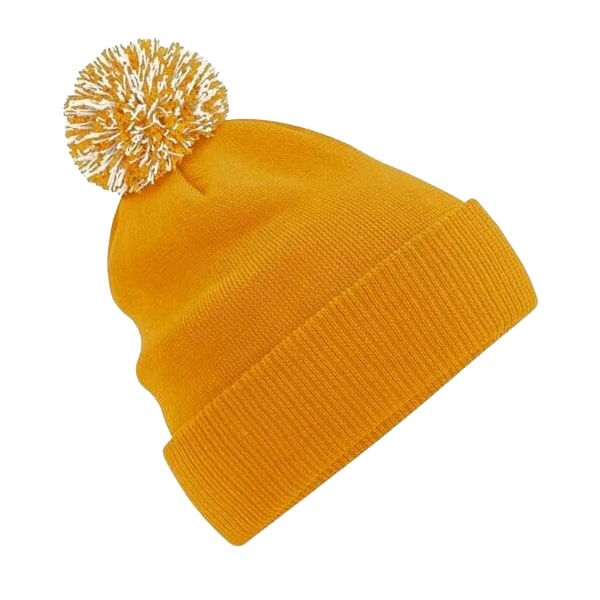 Beechfield Girls Snowstar Duo Extreme Winter Hat One Size Musta Mustard/Off White One Size