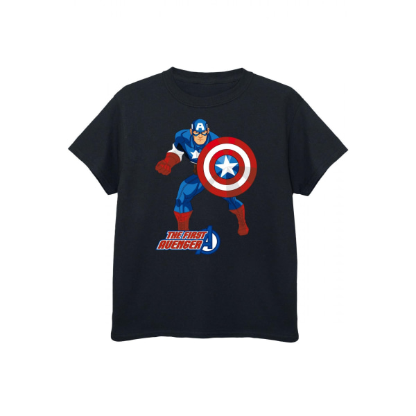 Captain America Boys The First Avenger T-shirt 5-6 år Svart Black 5-6 Years