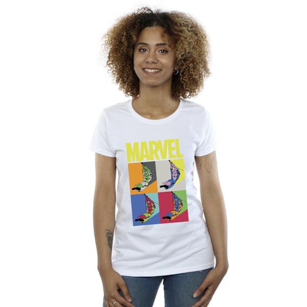 Marvel Dam/Kvinnor Spider-Man Pop Art Bomull T-shirt S Vit White S