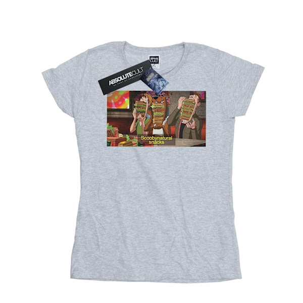 Scoobynatural Dam/Kvinnor Övernaturliga Snacks Bomull T-shirt Sports Grey M