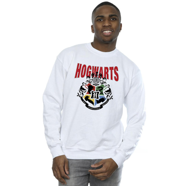 Harry Potter Herr Hogwarts Emblem Sweatshirt M Vit White M