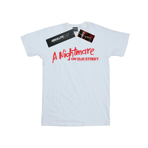 A Nightmare On Elm Street Herr Röd Logotyp T-shirt 4XL Vit White 4XL