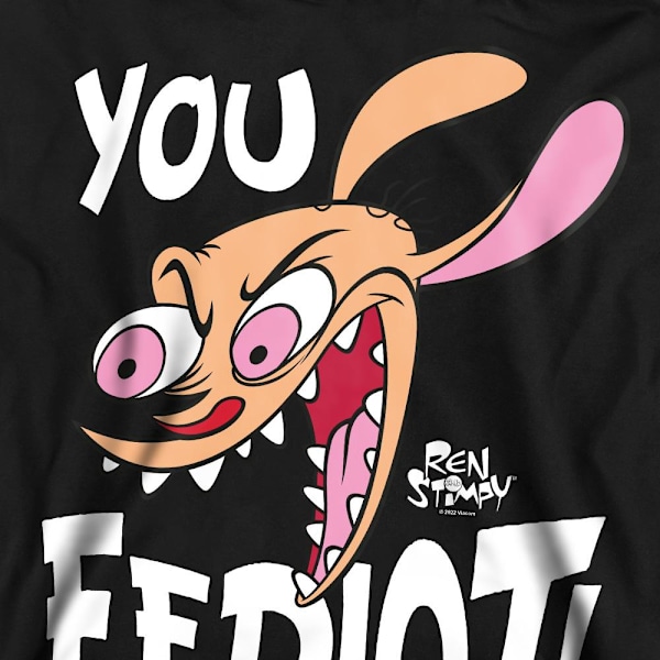 Ren & Stimpy Unisex Vuxen You Eediot! Sweatshirt S Svart Black S